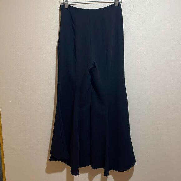 Anthropologie Zinnia Flare Trousers Black Wide Bell Bottom Pants Dramatic Size 4 - Picture 11 of 14